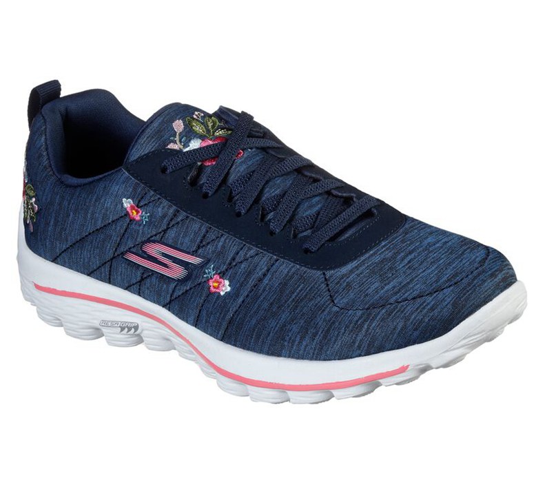 Skechers Go Walk Sport - Bloom - Womens Golf Shoes Navy/White [AU-WF1441]